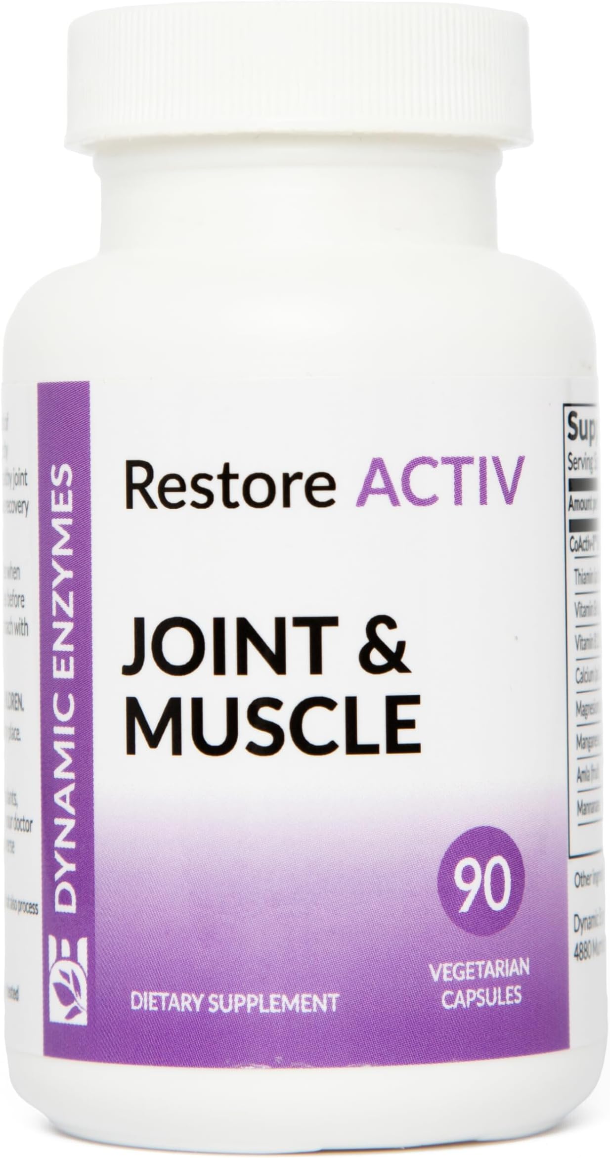 Restore ACTIV Systemic Enzymes – Acid-Resistant Serrapeptase 90,000 SPU + Nattokinase 400 FU – Protease Blend for Muscle, Joint & Tissue Support – Supports Healthy Circulation – 90 Veg Caps