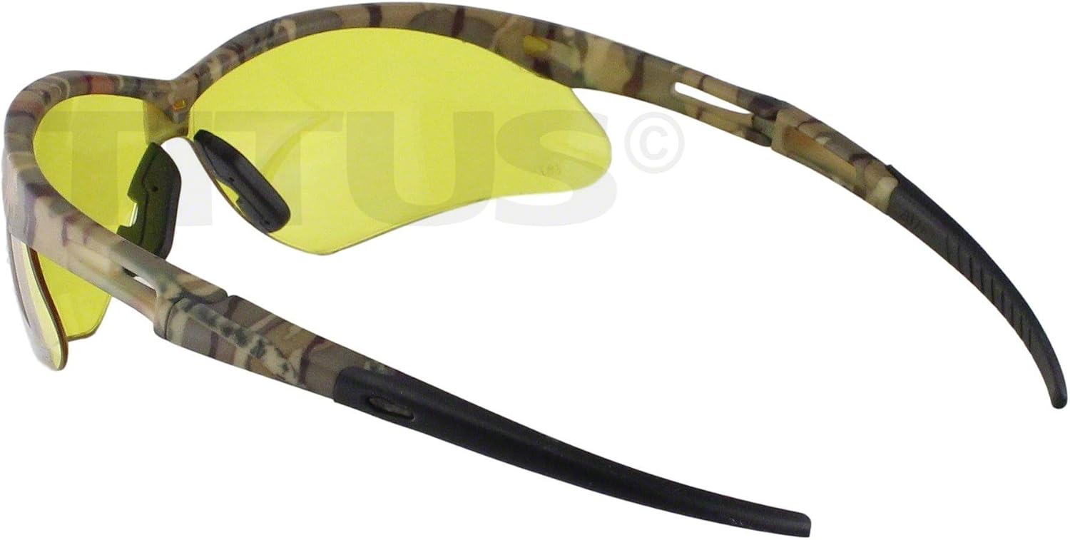TITUS G40 Aero© ANSI Z87+ Amber Safety Blue Blocking Shooting Range Glasses Motorcycle Eye Protection