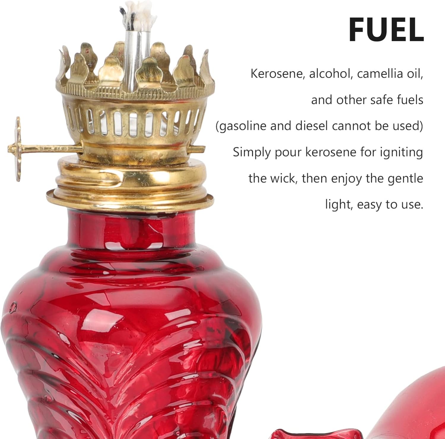 LIFKOME Retro Kerosene Lamp Vintage Oil Lantern for Indoor Outdoor Use 8.07X2.55X2.55In Rustic Decorative Oil Lamp with Windproof Cover for Home Decor and Romantic Ambiance