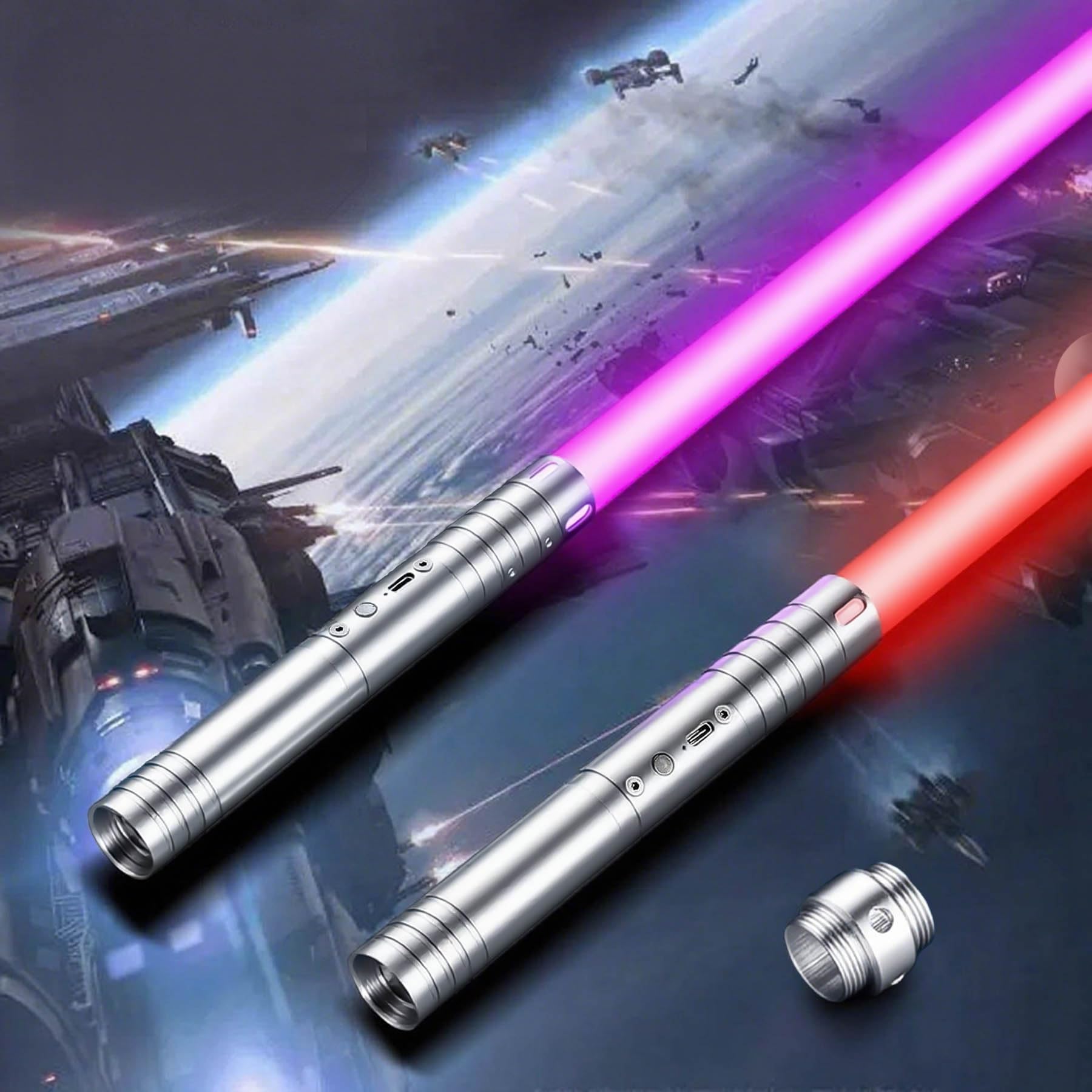 Lightsaber,USB Rechargeable Lightsabers with Metal Handle