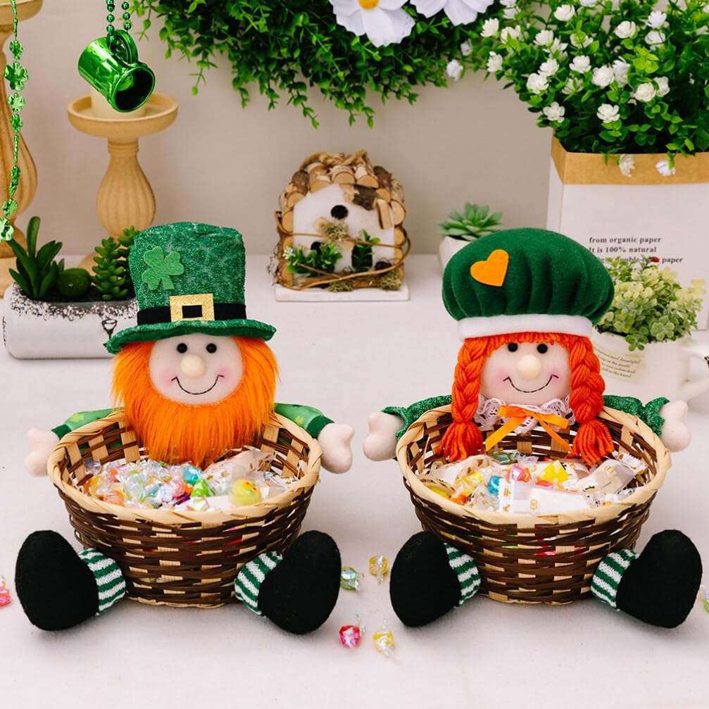 ABOOFAN Patrick's Day Candy Basket Festive Leaf Treat Holder for Home Decor for Parties and Celebrations Friends and Colleagues Creates Joyful Atmosphere