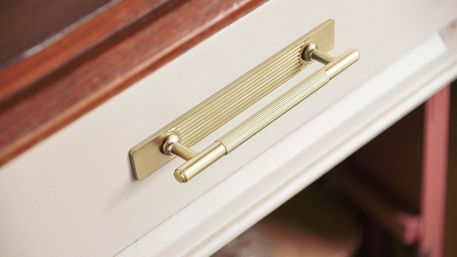 Goo-Ki 2pack Champagne Bronze Cabinet Pulls with Back/Base Plate Zinc Alloy Kitchen Hardware - 7.56" c-c Bar Drawer Pulls Cabinet Handles with Spacer