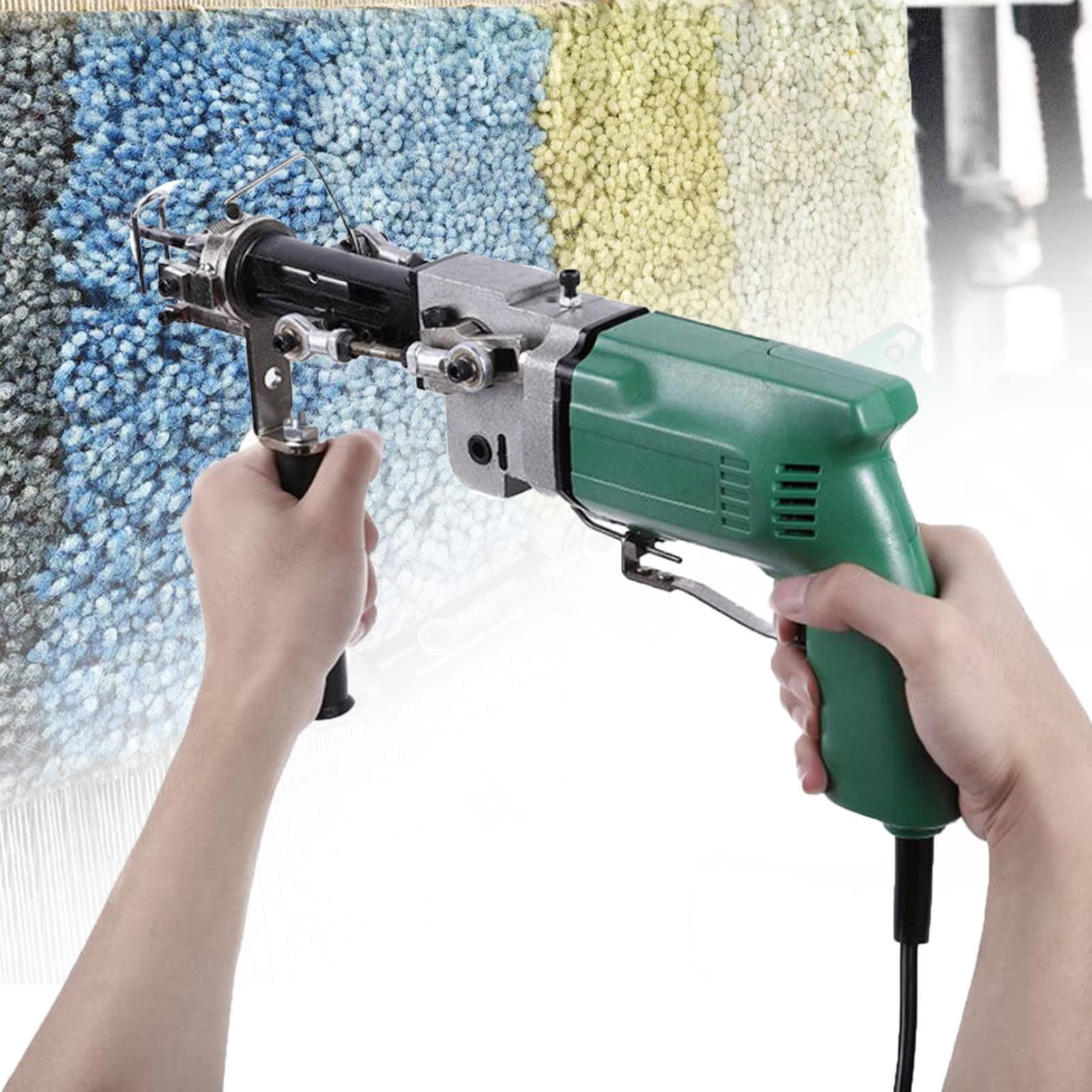 WZFANJIJ Electric Carpet Tufting Gun for Cut Pile 7-24mm,2400RPM Cut Pile Carpet Weaving Machine with Short Circuit Protection,Industrial Embroidery Machine