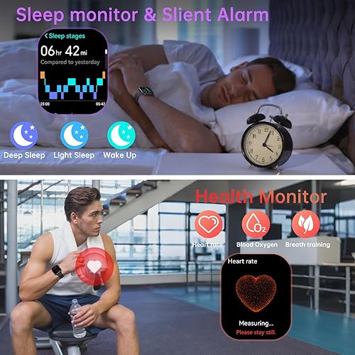 Miniatura 7 de Reloj inteligente GPS para hombresmujeres, reloj inteligente AMOLED HD de 2.06 pulgadas con brújulabarómetroaltitud, llamada Bluetooth, 110 +