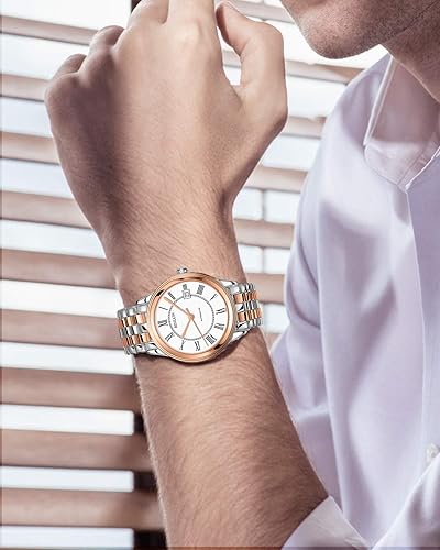 Miniatura 6 de BINLUN Stainless Steel Watch Band Replacement Metal Watch Straps for Men and Women 18mm19mm20mm21mm22mm24mm with Curved and Straight End in Silver,