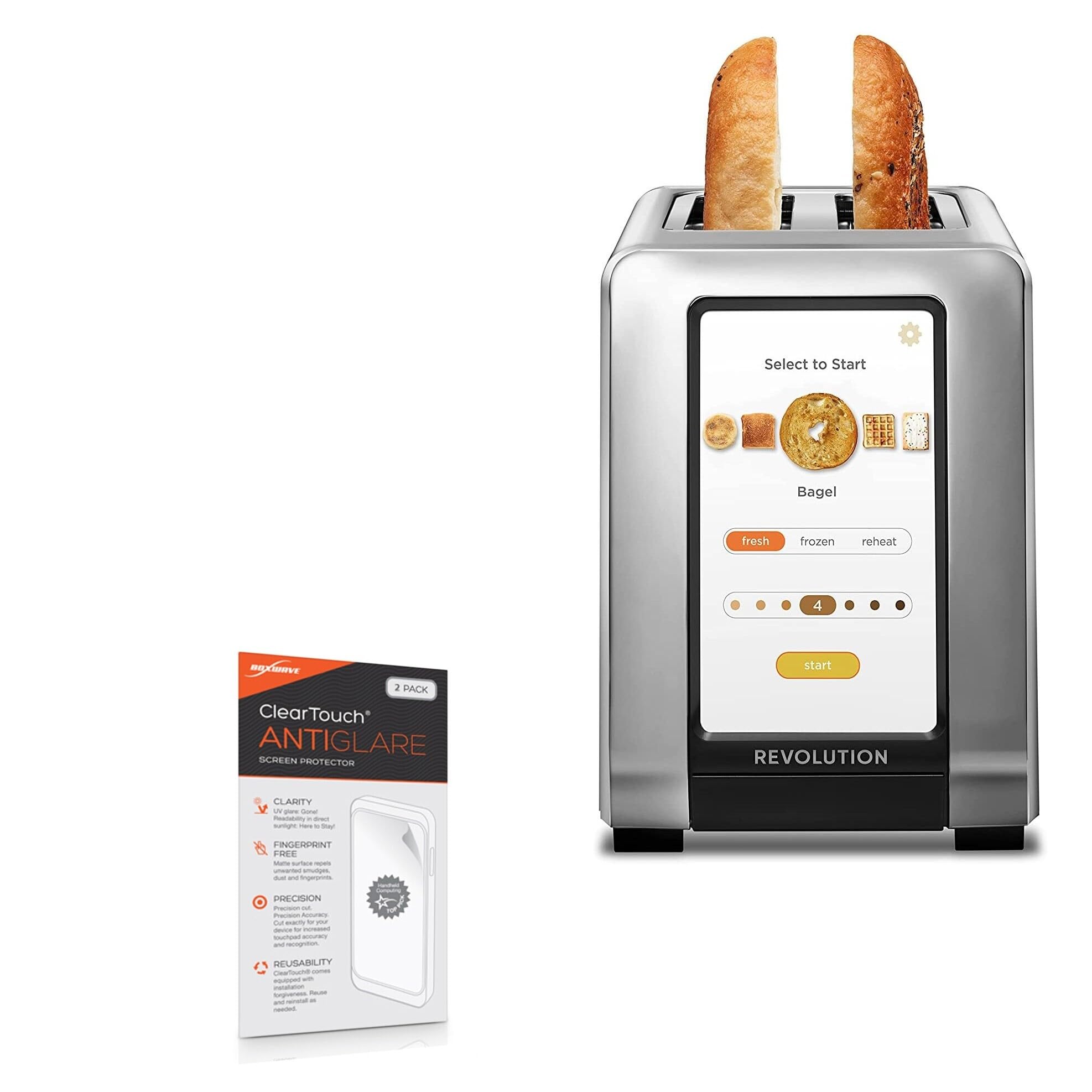 BoxWave Screen Protector Compatible with Revolution Cooking InstaGLO R180B Toaster (7 in) - ClearTouch Anti-Glare (2-Pack), Anti-Fingerprint Matte Film Skin