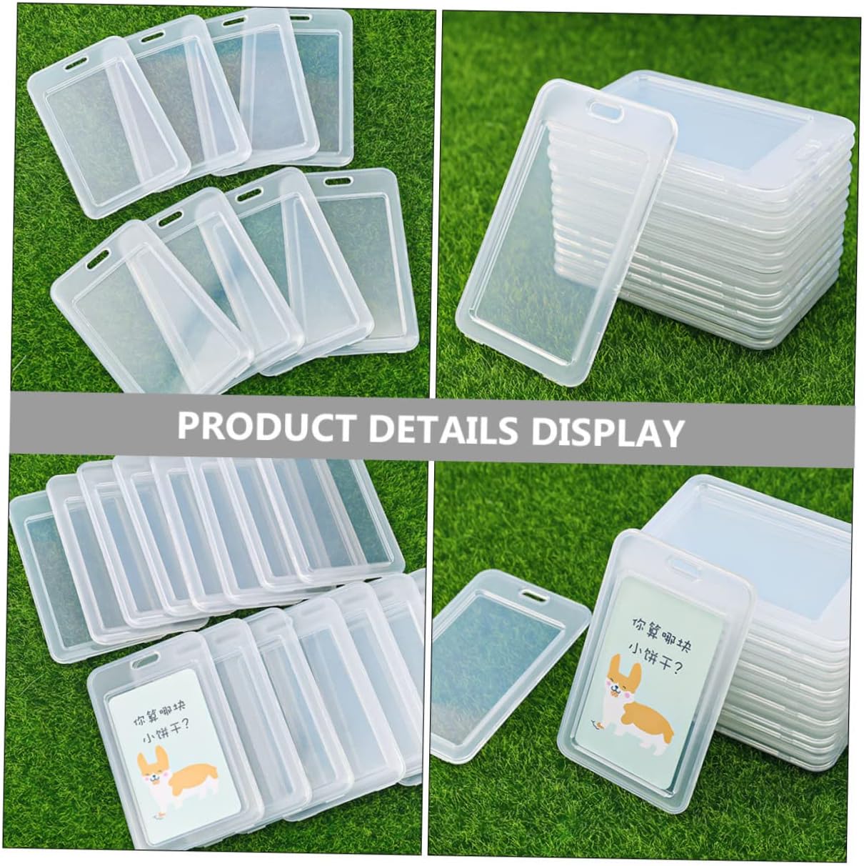 DOITOOL 30pcs Bus Card Holder Clamshell Protectors for Id Name Tags Student Cards