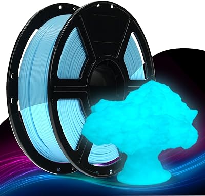 18 - FLASHFORGE Rapid PLA Filament 1.75mm Luminous Blue, 500mm/s High Speed Printing, Glow in The Dark 3D Printer Filament 1kg Spool, Dimensional...