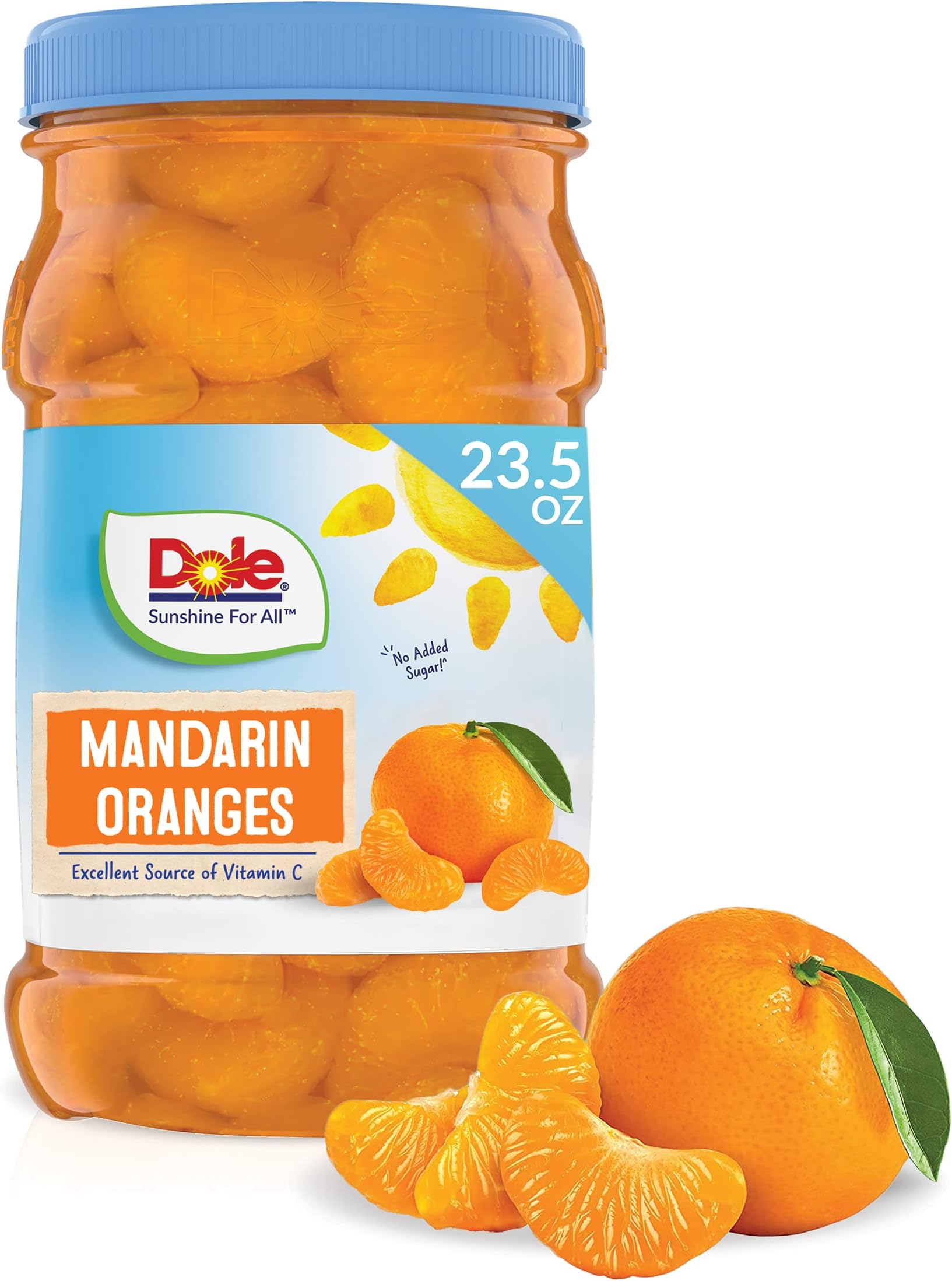 Dole Mandarin Oranges in 100% Fruit Juice, 23.5 Oz Resealable Jar
