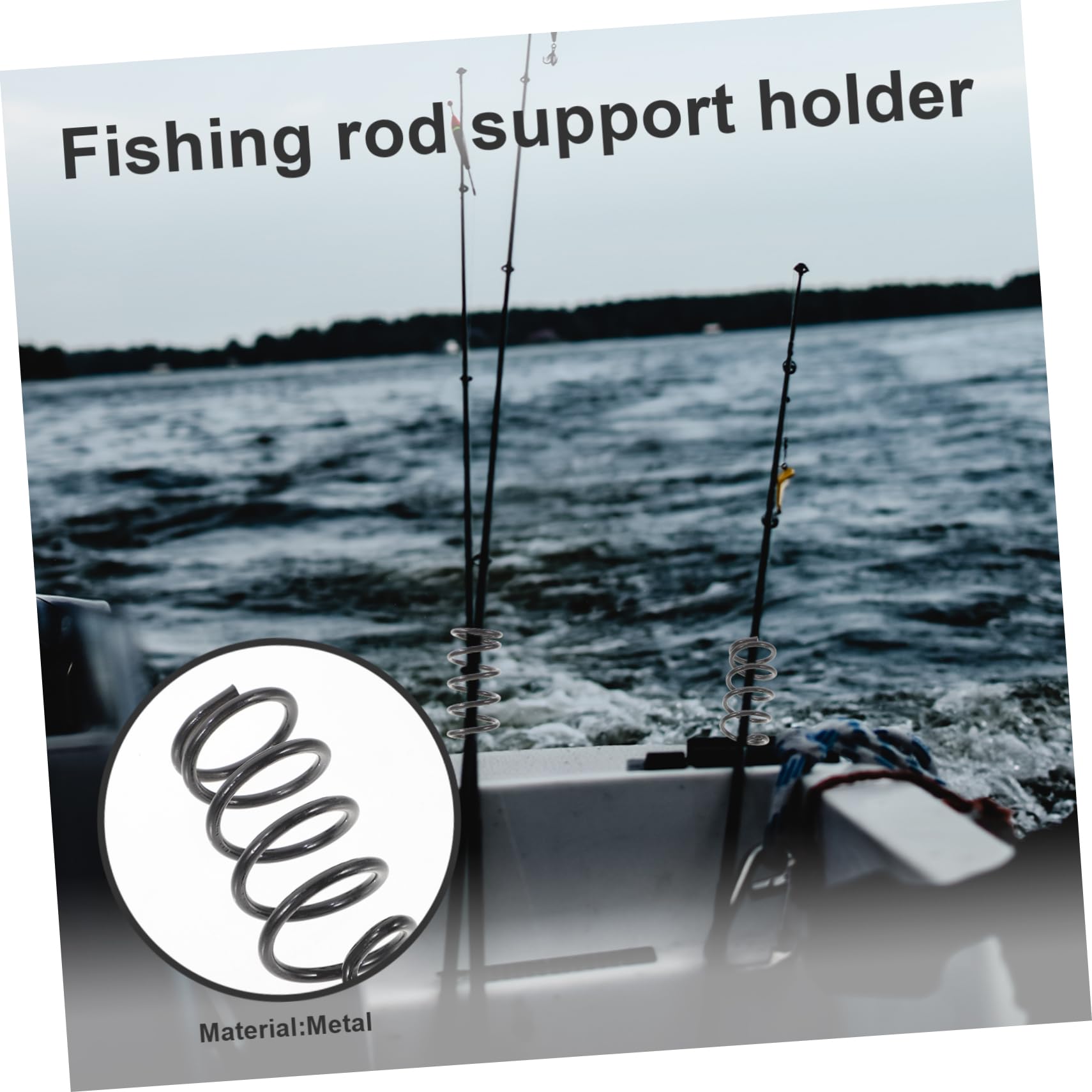 OSOLADY 2Pcs Fishing Rod Storage Holders Rod Racks for Kayak Canoe Boat Durable Fishing Pole Holder for Saltwater and Trolling Rods Easy Installation Secure and Neat Storage