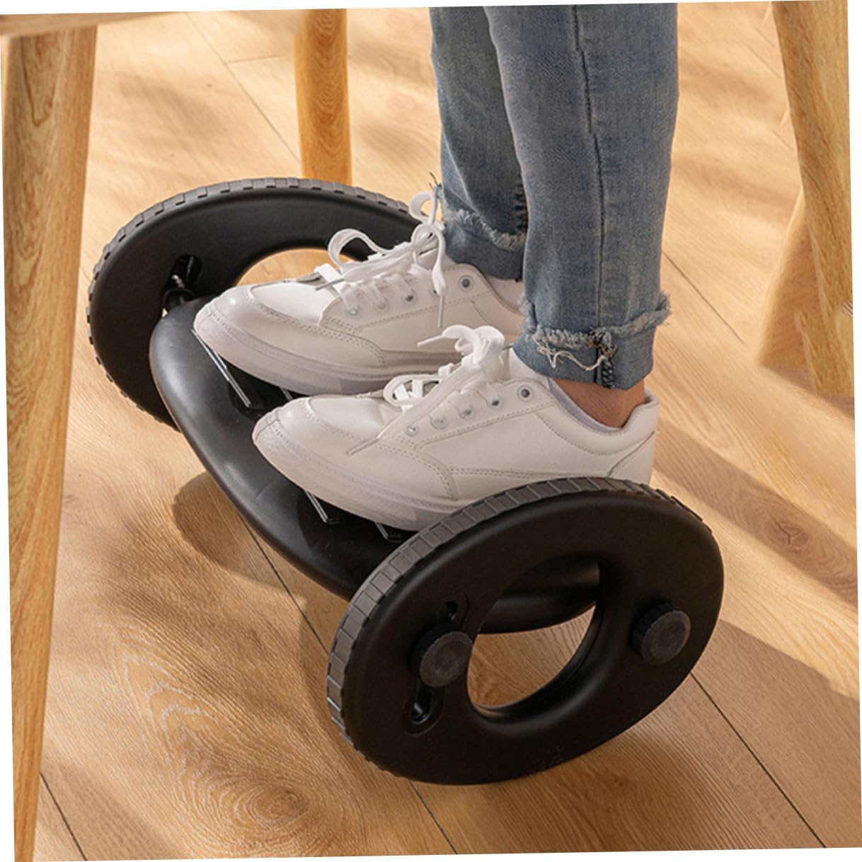 Mobestech Adjustable Non-Slip Rocking Footrest Stool Under Desk Foot Support for Office and Home with Stable Swing Platform and Pressure Relief Design