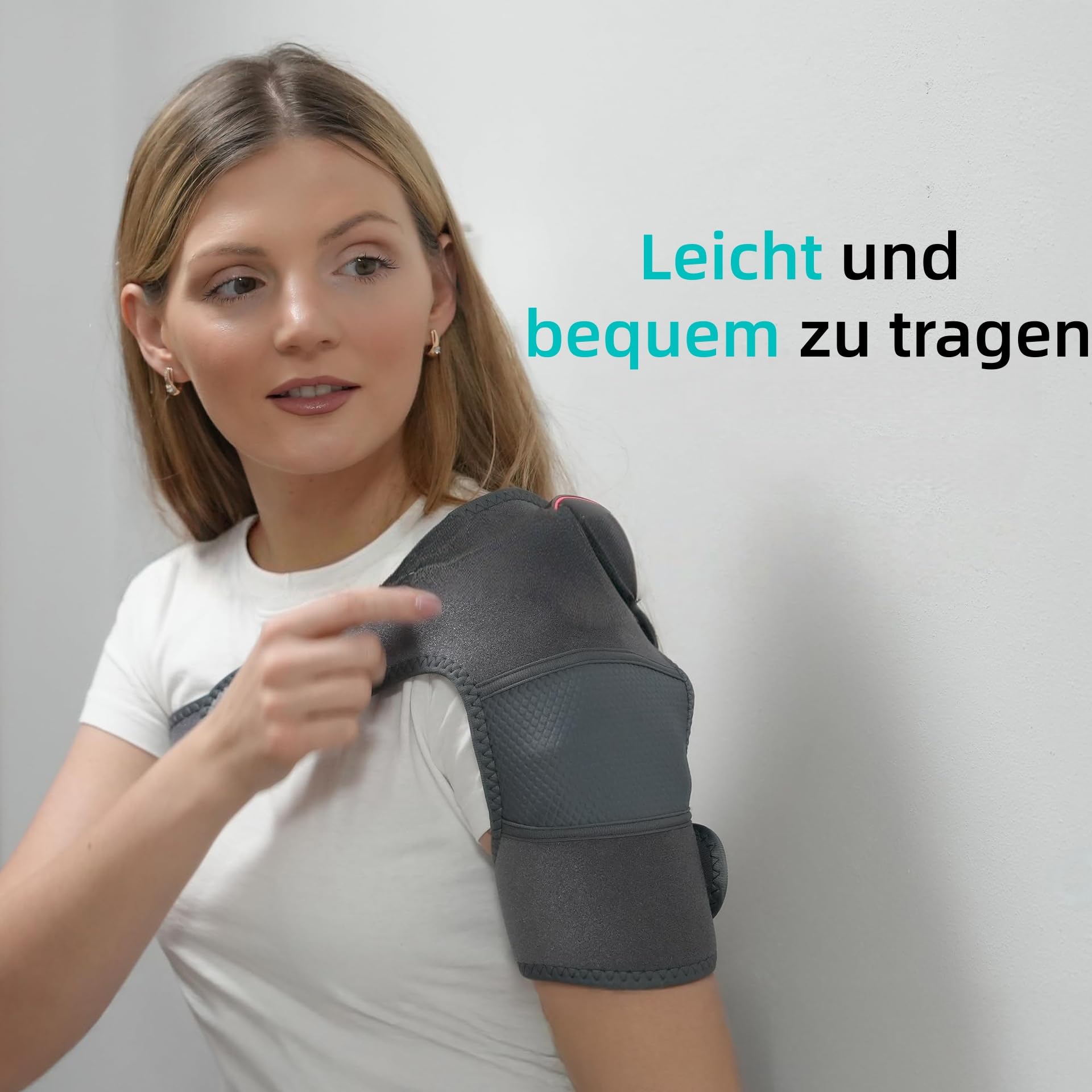 hewelth triple method schulter-massagegerät,Tragbarer, für Männer & Frauen, ergonomisch, verstellbareSchulterbandage mit LED - Anzeige