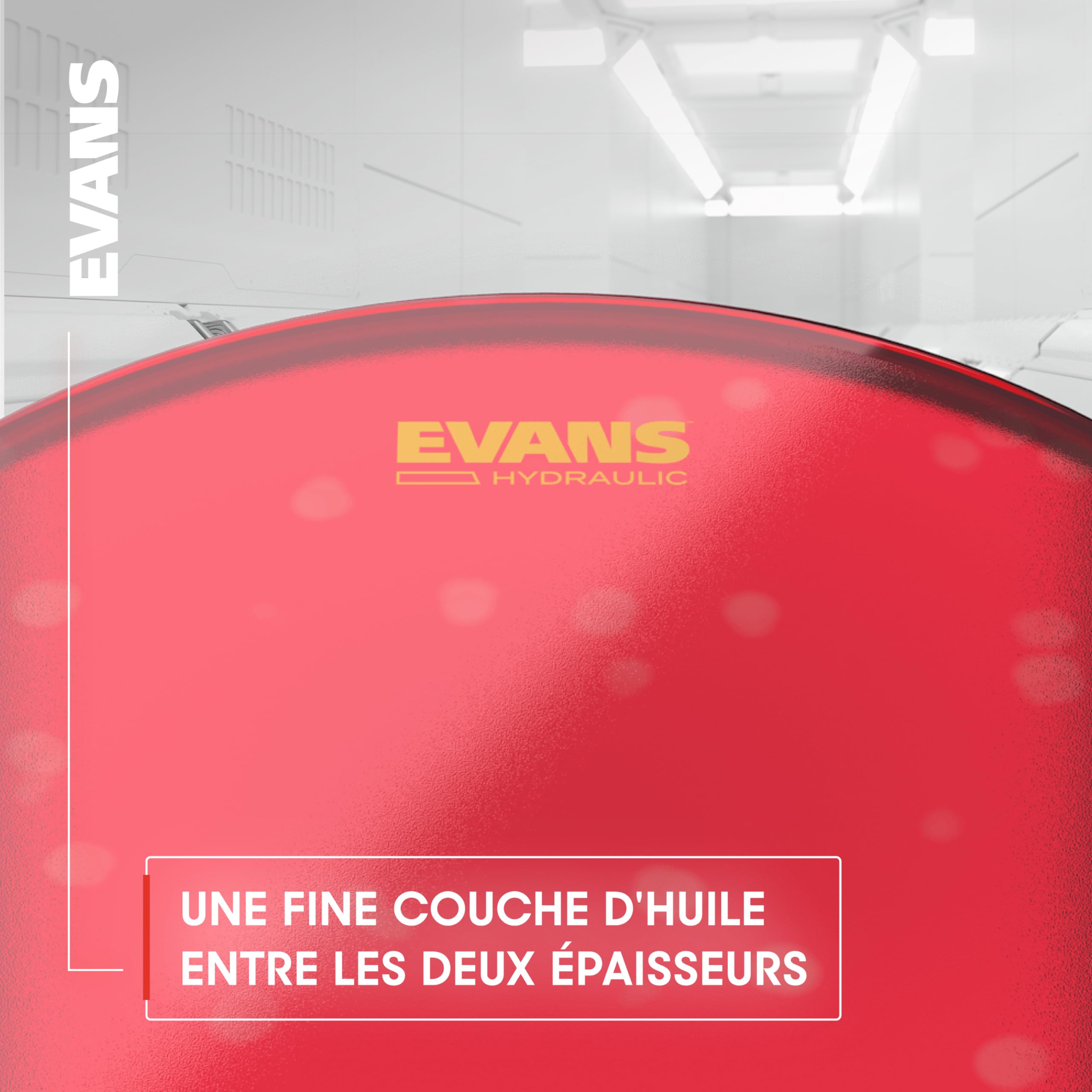 Evans Packs de peaux de toms transparentes Evans Hydraulic, Standard (12", 13" et 16")