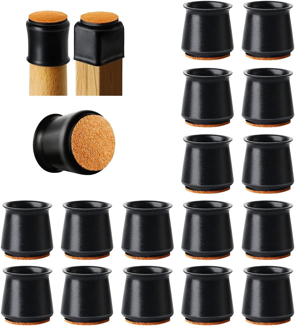 Chair Leg Protectors for Hardwood Floors, 16 PCS Silicone Chair Leg