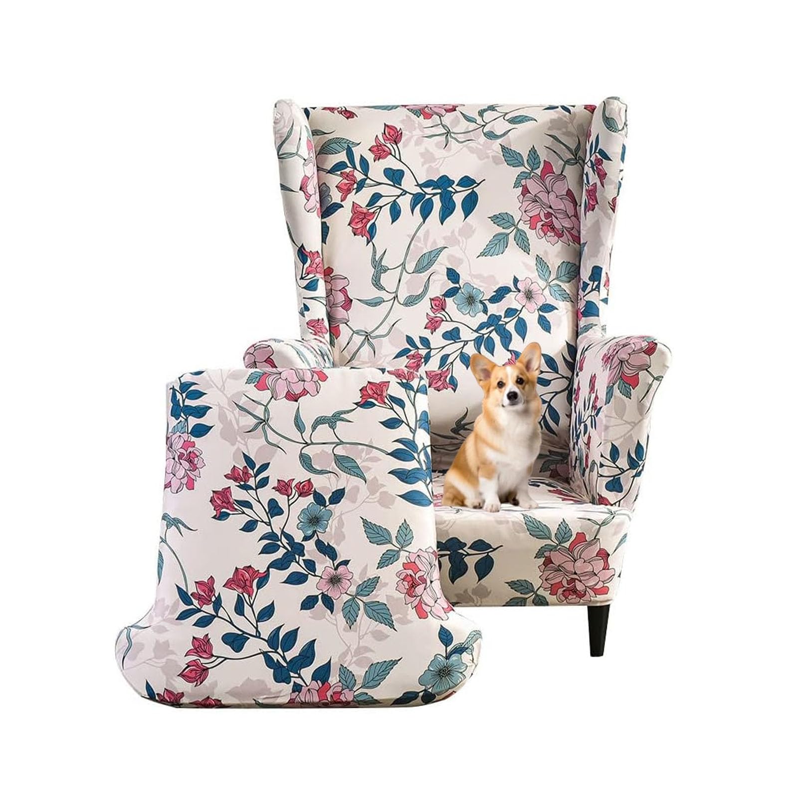Fundas elásticas para sillón orejero con tejido jacquard estampado premium OBASDFD