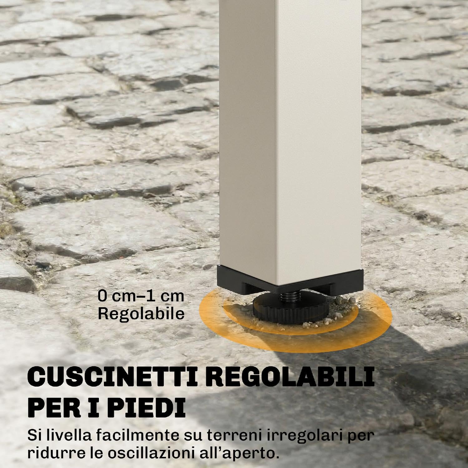 Tavolo da Esterno Giardino, Allungabile, Quadrato, in Alluminio/Vetro Temperato, 90-180x90x75 cm, Bianco Crema