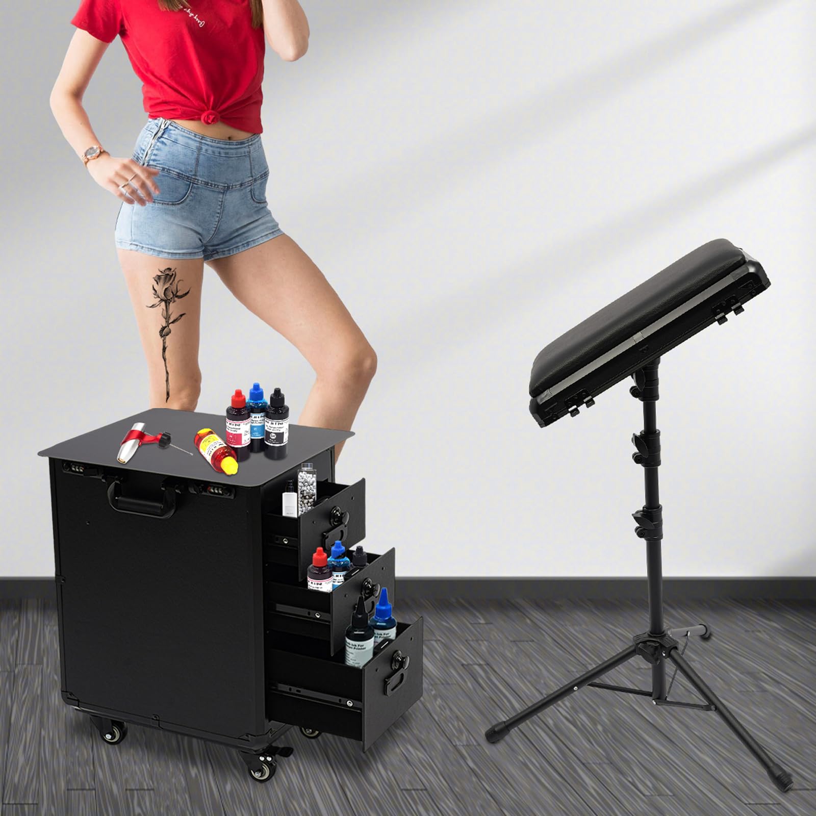 Vielseitiger Transportkoffer 3-TLG | Leise Rollen & Kombinationsschloss | Ideal Für Makeup & Haarstyling