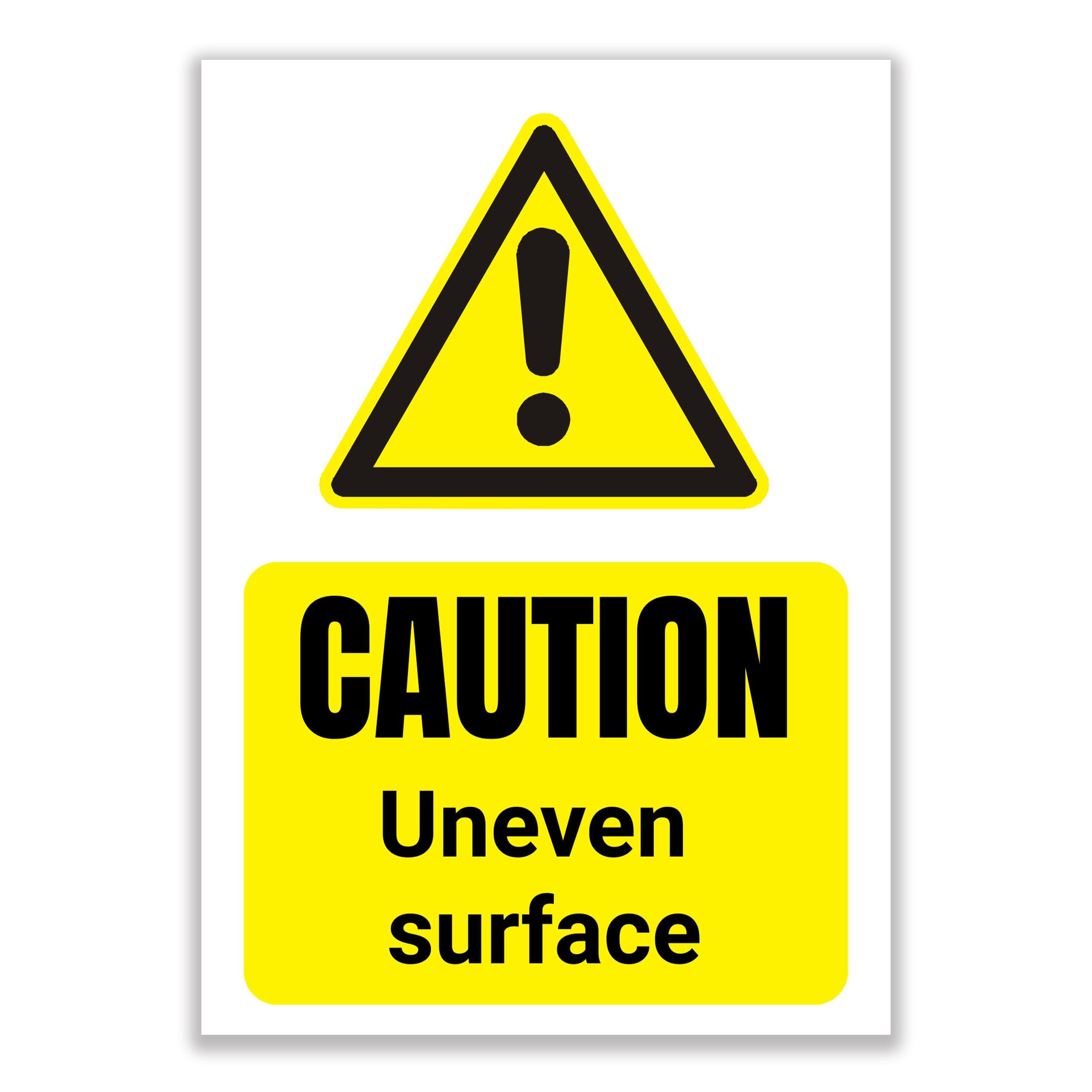 LP Lifestyle Caution Uneven Surface Sign – Rust-Free Waterproof & Weatherproof PVC Safety Warning Sign for Indoor & Outdoor Use, Trip Hazard Notice No.328 (A4 (210mm x 297mm) – No Holes)