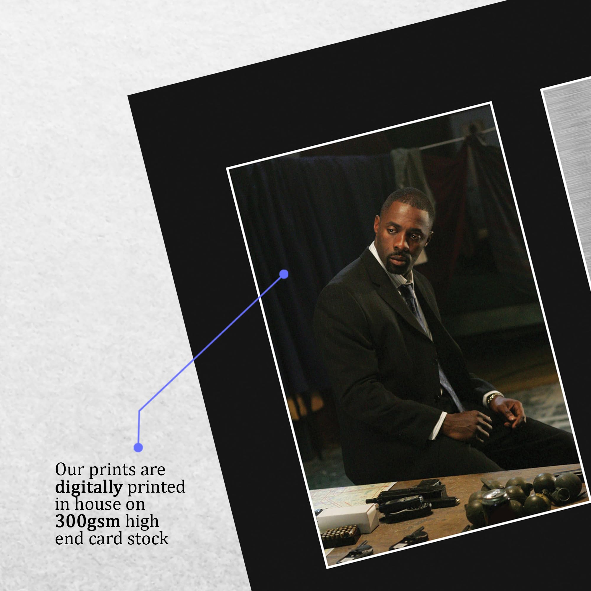 Idris Elba The Wire Signed Photo Display - Printed Autograph Picture For Fans, US Letter Size, Unframed
