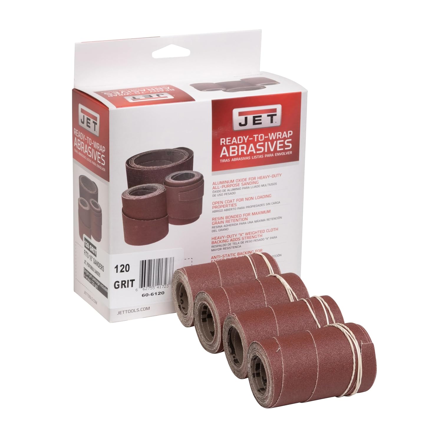 JET 16" Ready-to-Wrap Sandpaper, 120 Grit (60-6120) - Image 3