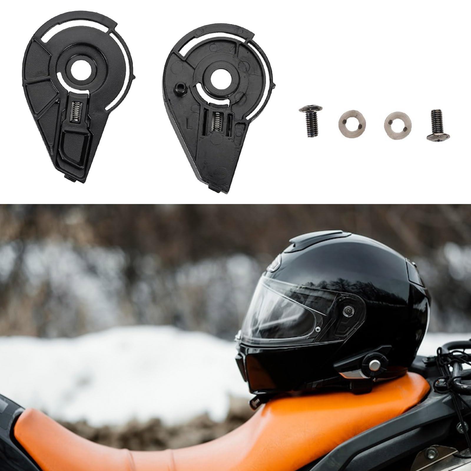 PMFACE 1pair Helmets Visors Base Replacement Parts Face Shield Windshield Visors Base for Soman 965 PA901 Motorcycle Helmets Visors Plate Easy Installation