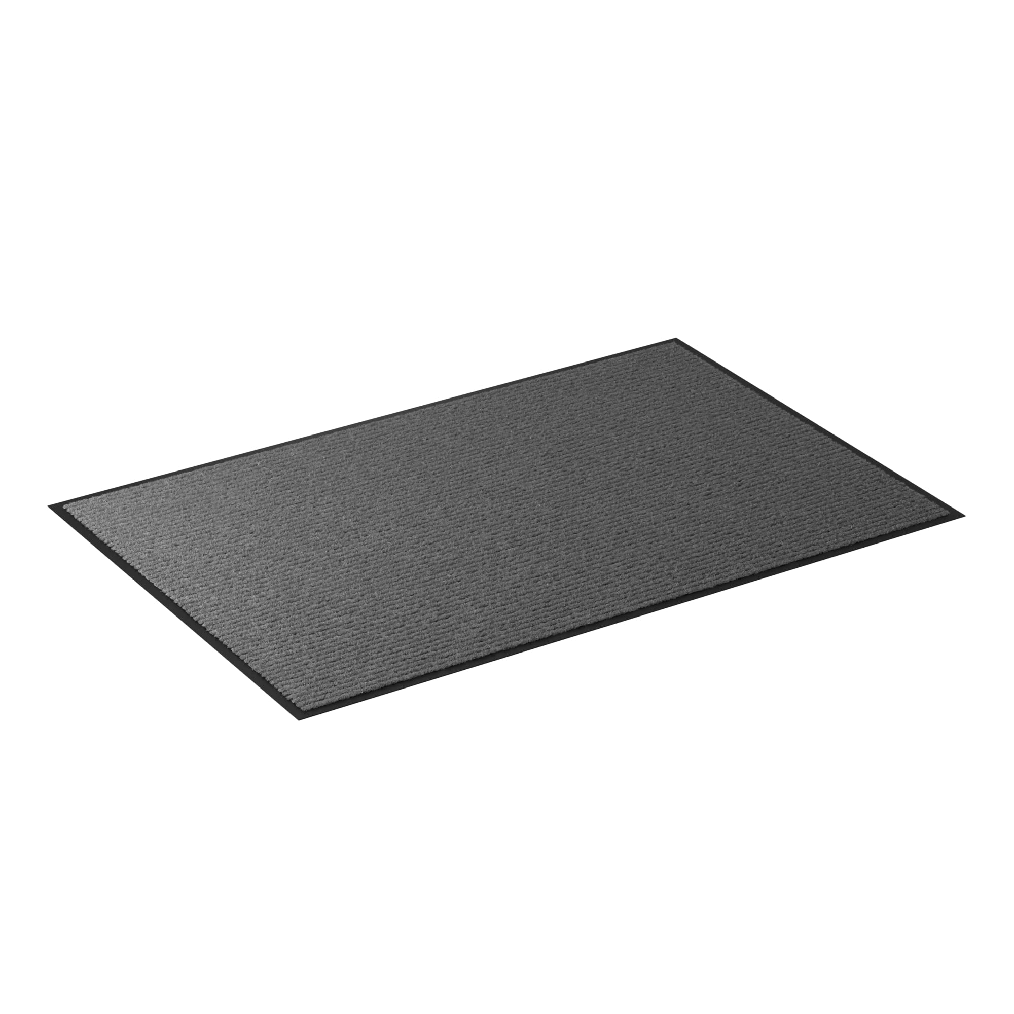 Krollen Industrial Needle Rib 4' x 6' Gray Indoor Entrance Non-Slip Mat - 3/8