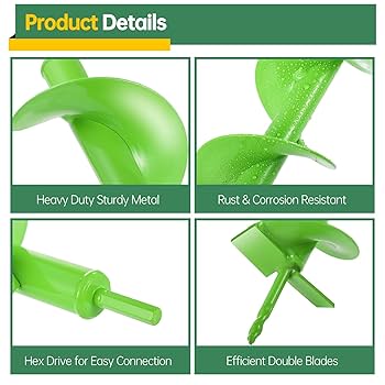 Io hel Auger Drill Bit for Planting 2x32'' - with Extension