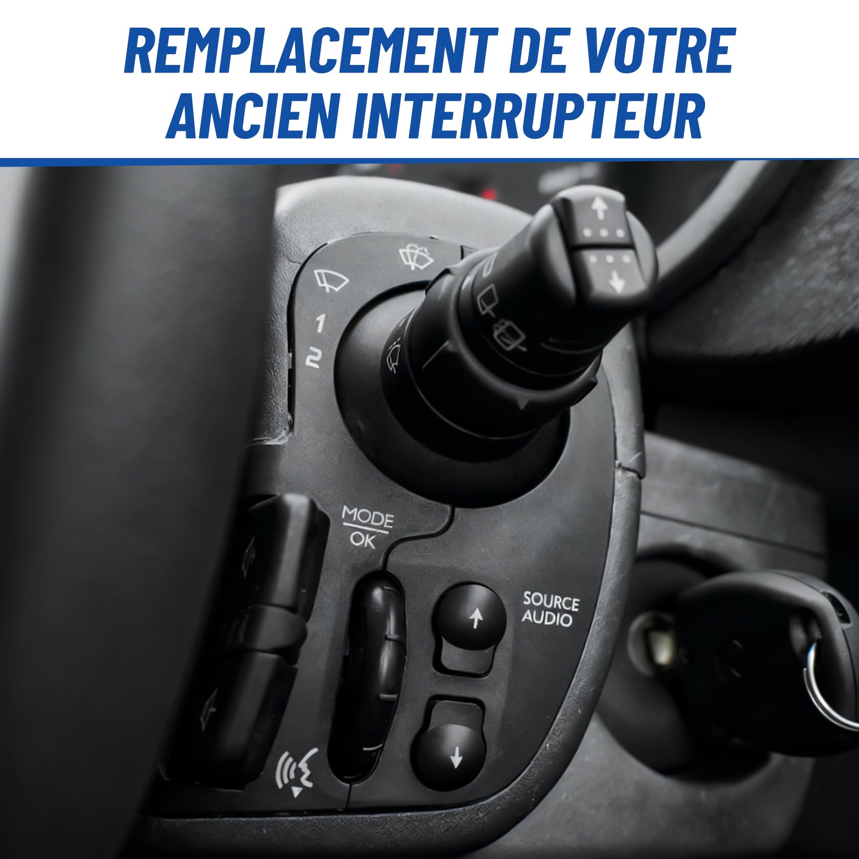 Commodo Essuie Glace Clio 3, Réglages Radio Comodo, Interrupteur de Contrôle Multimédia Modus, 8201590631, 7701068115, 8201359195