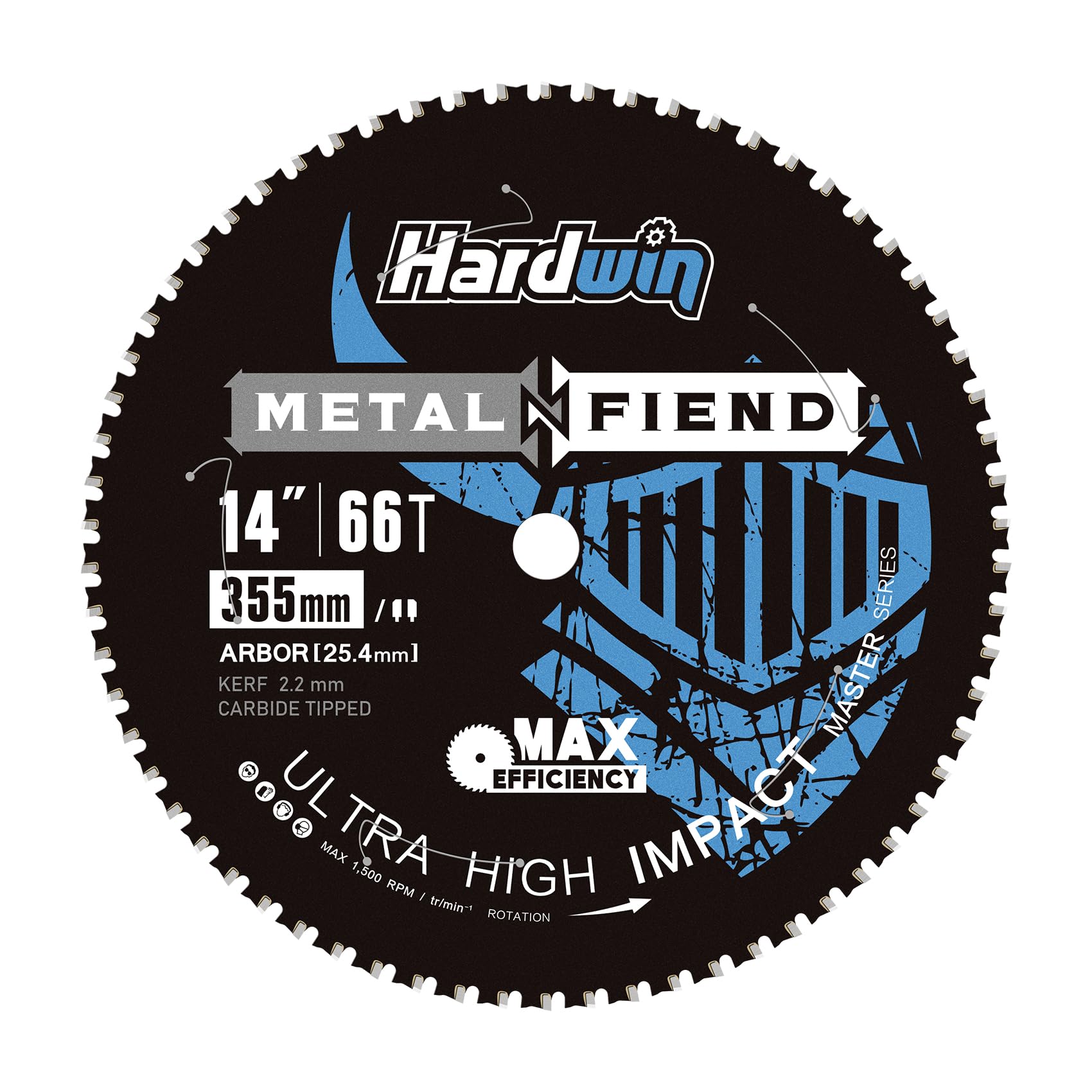 14-Inch Metal Cutting Saw Blade – No Heat, Low Sparks, 66-Tooth Cermet Carbide Tipped, Fits Evolution S14CPS/S15CPS/S355CPS – Thin Kerf for Steel, Angle Iron, Threaded Rod, 1-Inch Arbor