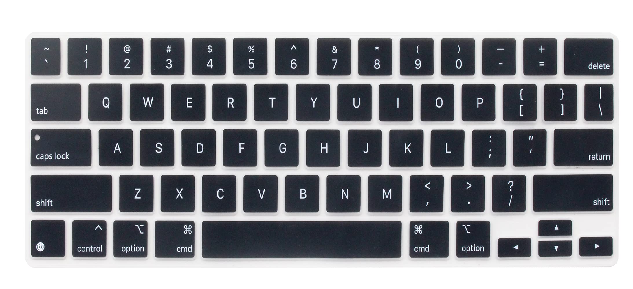 Silicone Keyboard Skin Cover Compatible for 2021 2020 iPad Pro 12.9 inch Magic Keyboard (4th 5th Generation), 2024 13" iPad Air M2, 2022 M2 iPad Pro 12.9 Magic Keyboard (6th Generation) (Black)