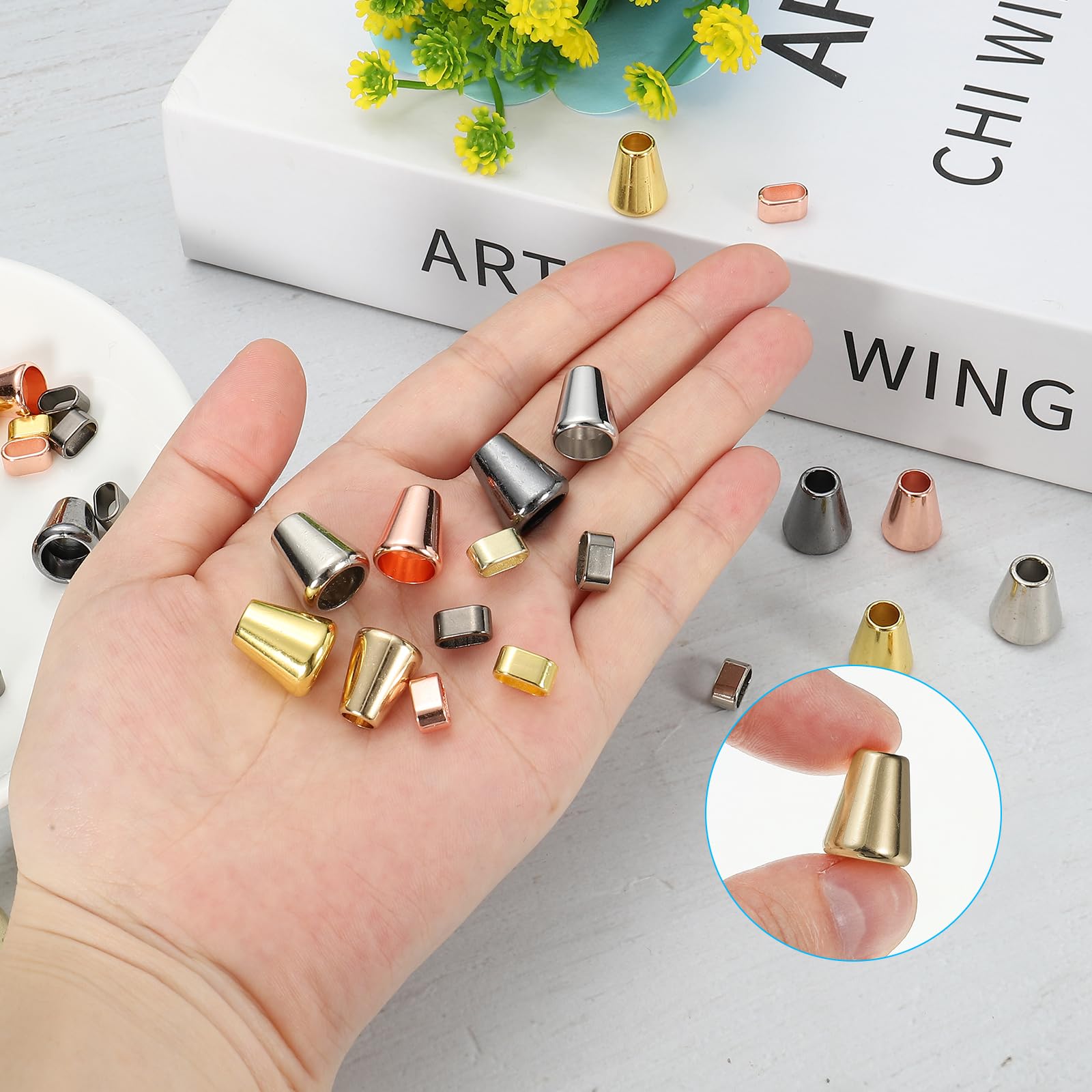 PATIKIL Bell Stopper Conical Cord Ends - Image 3