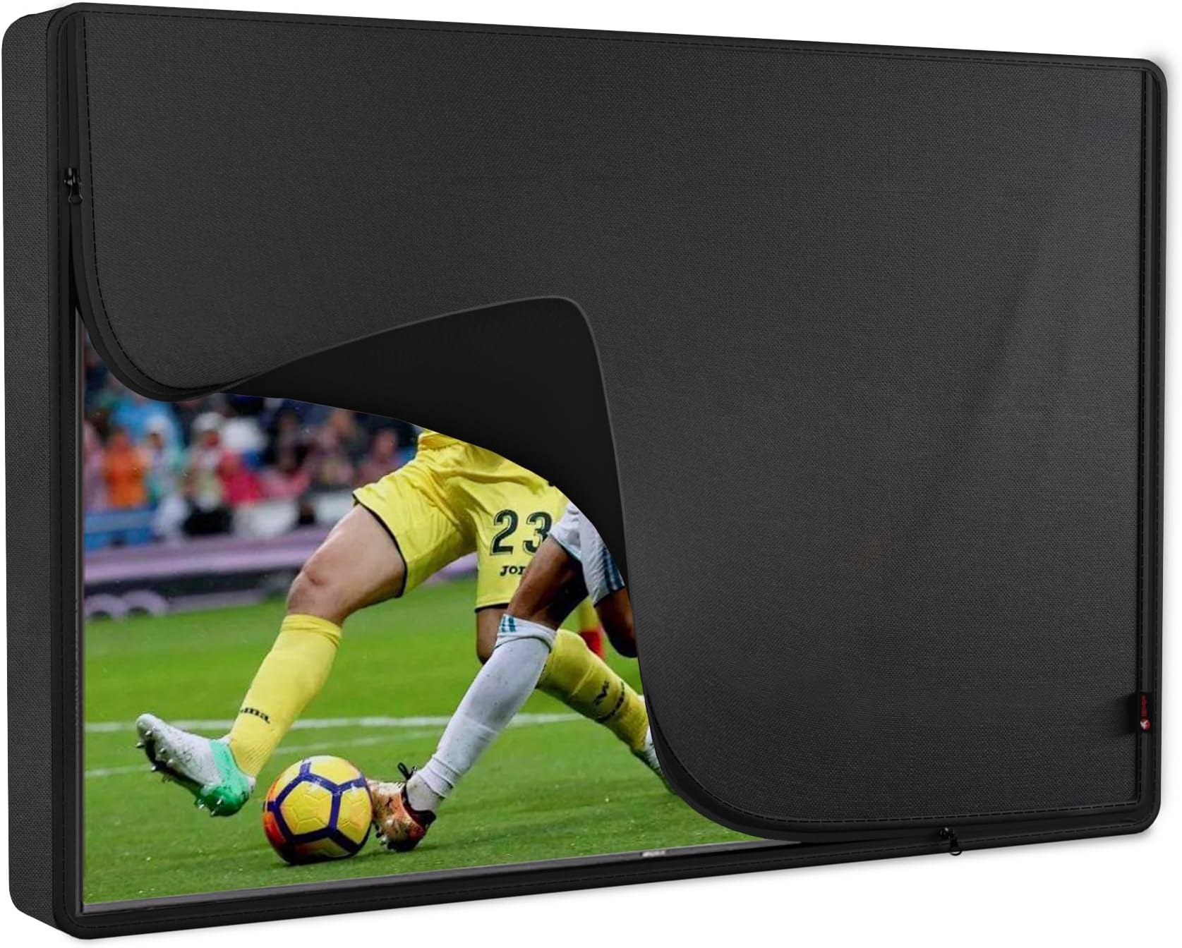 iBirdie Outdoor TV Cover 40 to 43 inch Waterproof, Cover Size 39.5''W x 25''H, Weatherproof, with Zipper for Outside Flat Screen 40 to 43 inch TV, Black, 600D Thick Fabric Protector