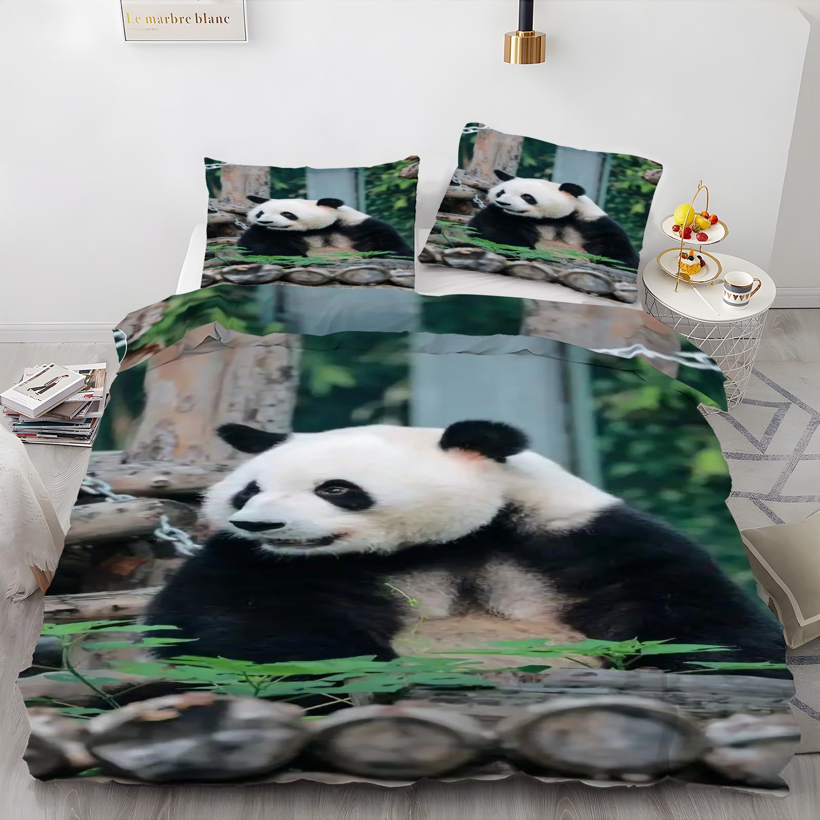 Housse de couette 240x260 panda géant pour en finir avec les draps rêches qui glissent