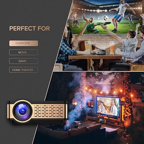 Miniatura 7 de XIAOYA - Proyector para exteriores, proyector para películas HD, soporta 1080P