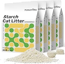 FUKUMARU Yucca Cat Litter 10.8kg – Strong Agglomeration, Plant Ingredients, Non-Stick Bottom, Powder Free, Unscented for Excellent Odor Control