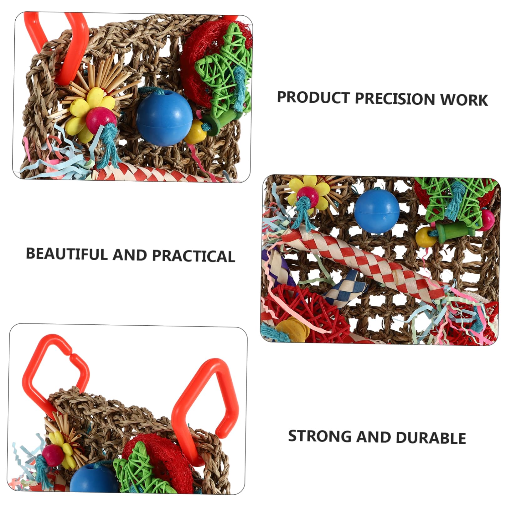 Yardwe 3pièces Jouet à Mordre pour Perroquets Accessoire De Cage à Oiseaux pour Cockatiels Et Petits Oiseaux