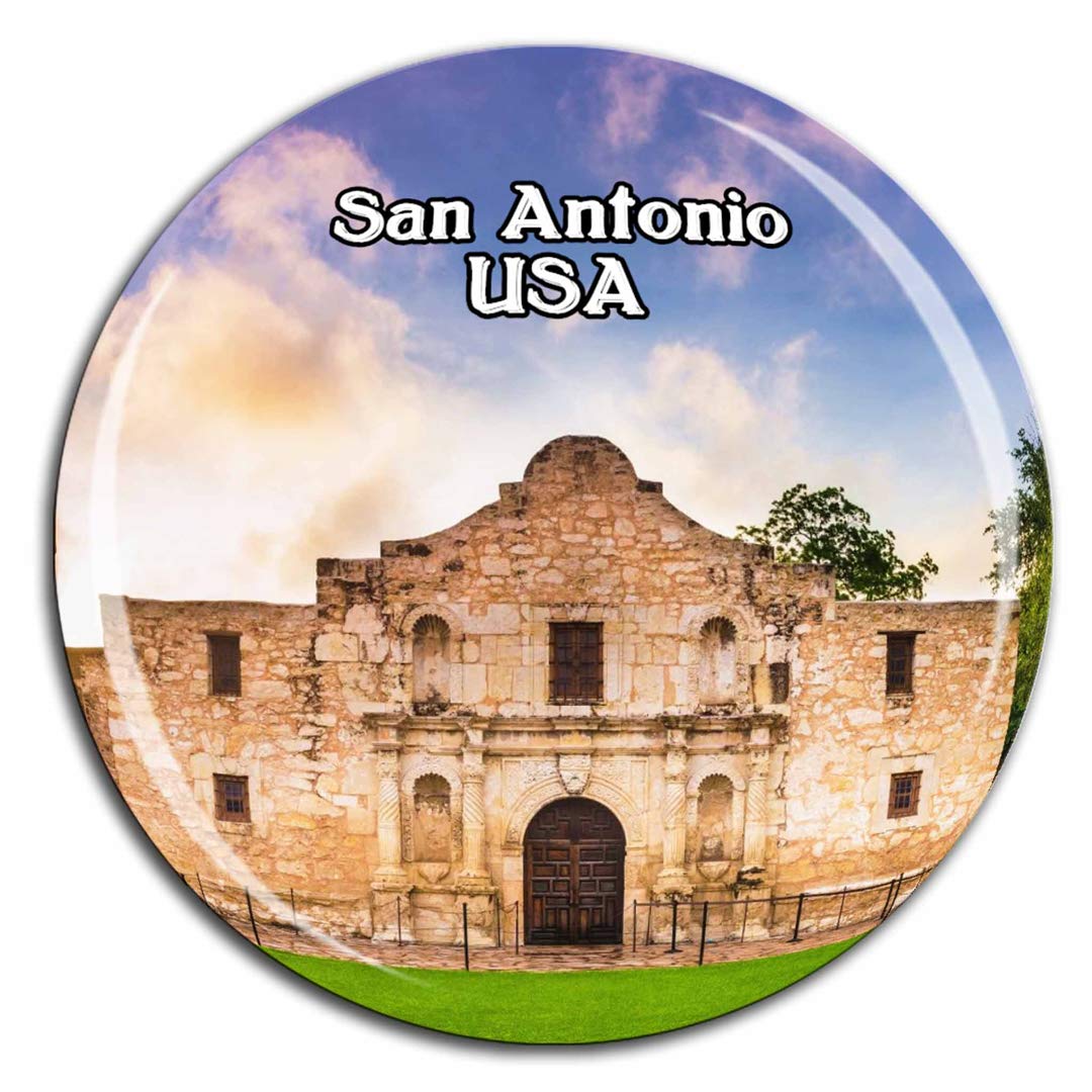 Weekino Us-117 The Alamo San Antonio America Usa Fridge Magnet 3D Crystal Glass Tourist City Travel Souvenir Collection Gift Strong Refrigerator Sticker