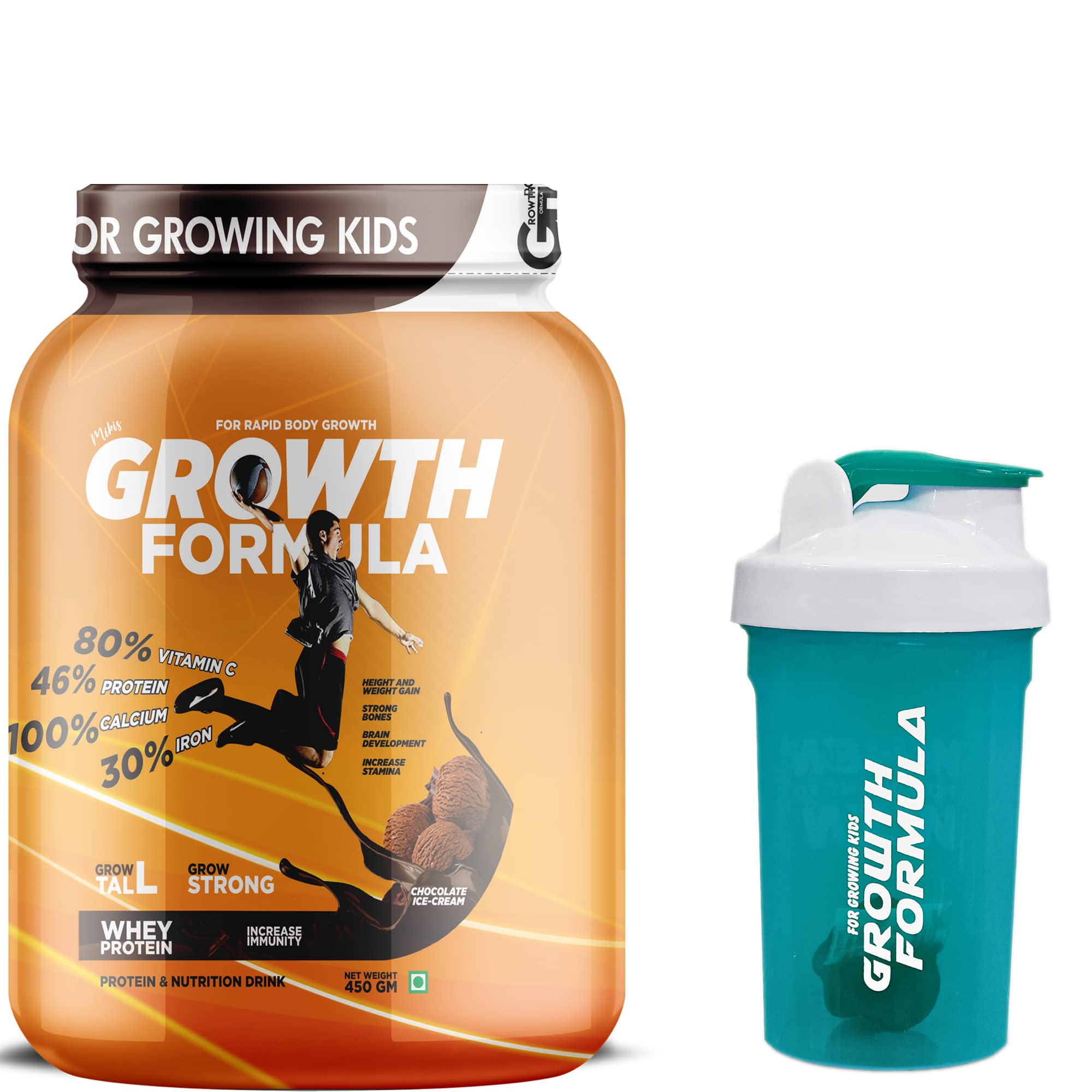 Mikis Growth Formula For Growing Kids 450g (8-14 Yrs) | Chocolate Ice-cream Flavor with Shaker (B0B4W8N1CY) Amazon Price History, Amazon Price Tracker
