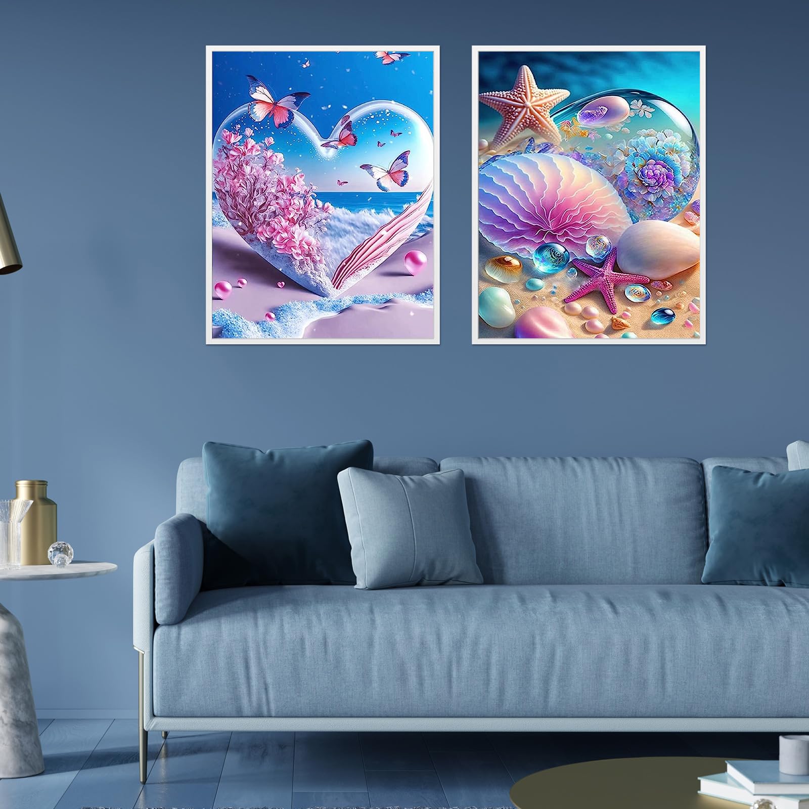 Kit Complet Diamond Painting - 4 Toiles 5D Avec Stylo Et Strass - Loisir Créatif Adultes Et Enfants