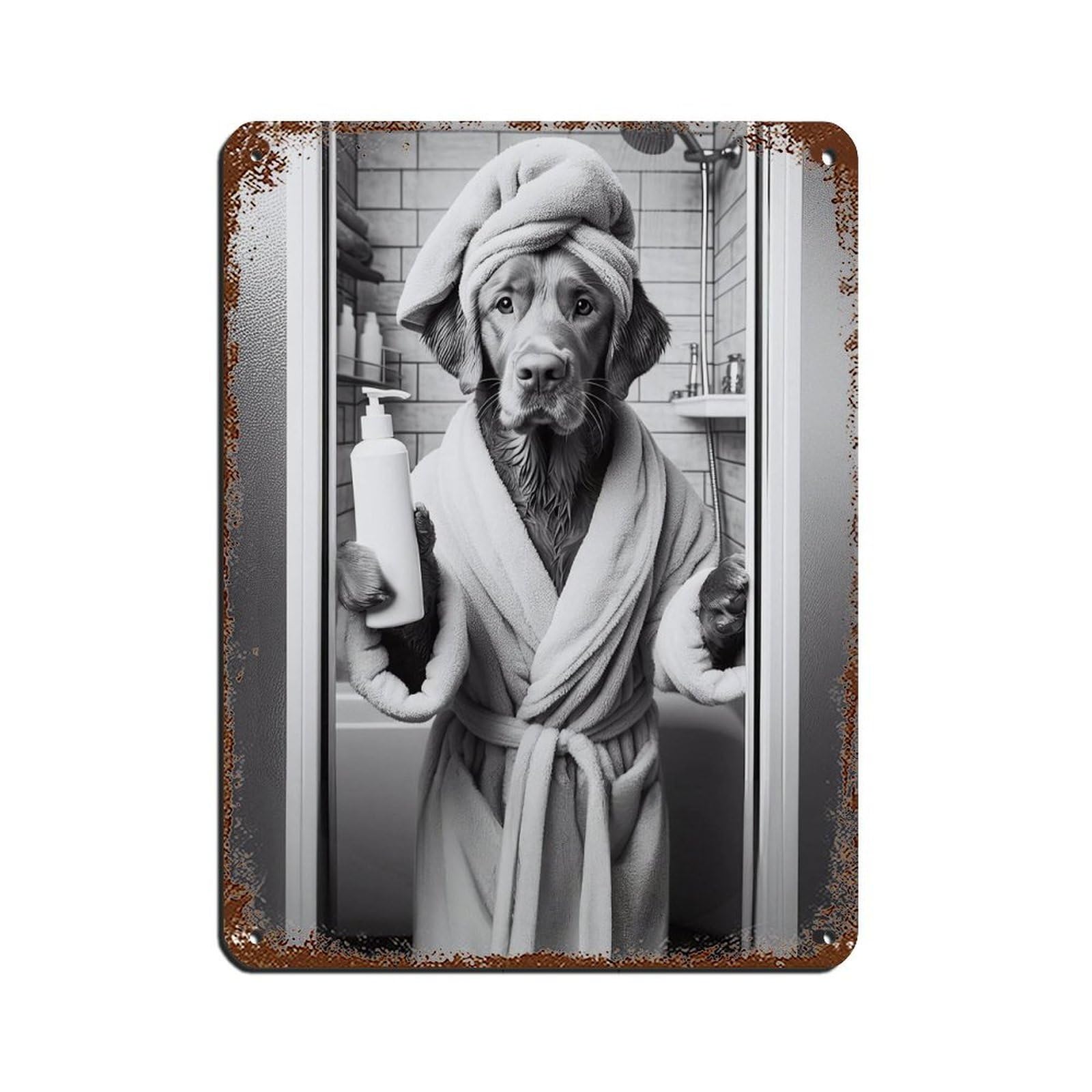 Chesapeake Bay Retriever, Bathroom Artposter Tin Sign Vintage Metal Pub Club Cafe Bar Home Wall Art Decoration Poster Retro 12x16inch(30x40cm)