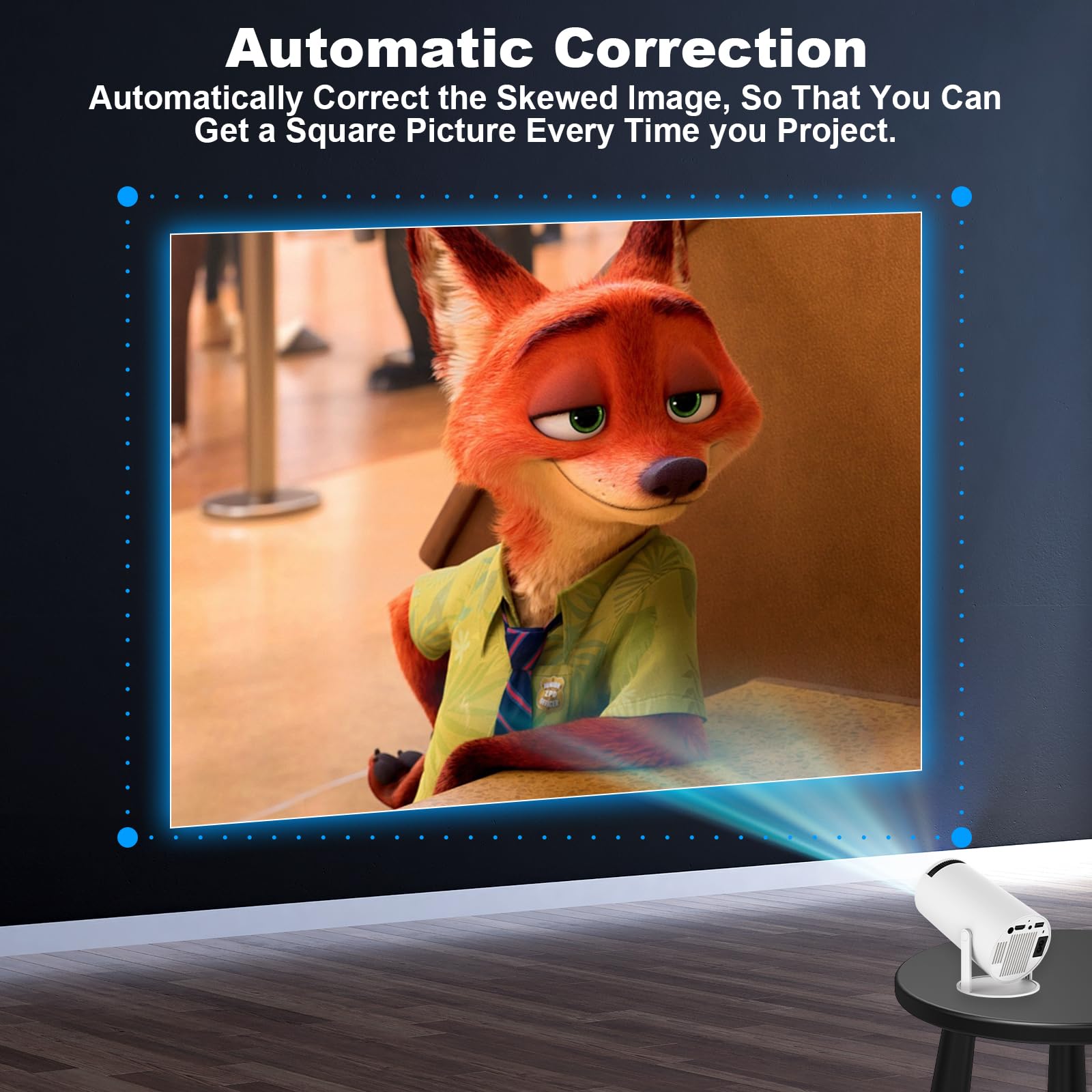 Mini Projecteur 4K Videoprojecteur Portable Projecteur Video WiFi 6 Android 11 Retroprojecteur 1080P Full HD Supporté pour TÉLÉPhone PC Lap HDMI Home Cinéma 180° Rotation (HY300PRO)