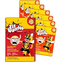 masque BAR Zit Warrior Sheet Mask 6 Pack | Anti-Wrinkle, Refreshing & Clarifying Face Masks for Blemish-Prone Skin