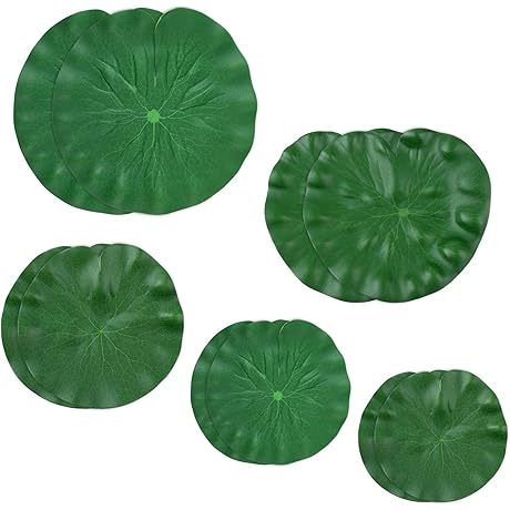 10Pcs Artificial Lily Pads for Ponds