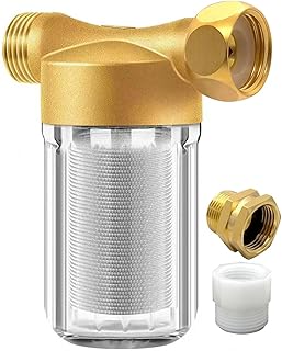 Reusable Brass Sediment Filter, 40 Micron Washing Machine Water Filter, for Washing Machine, Heater,