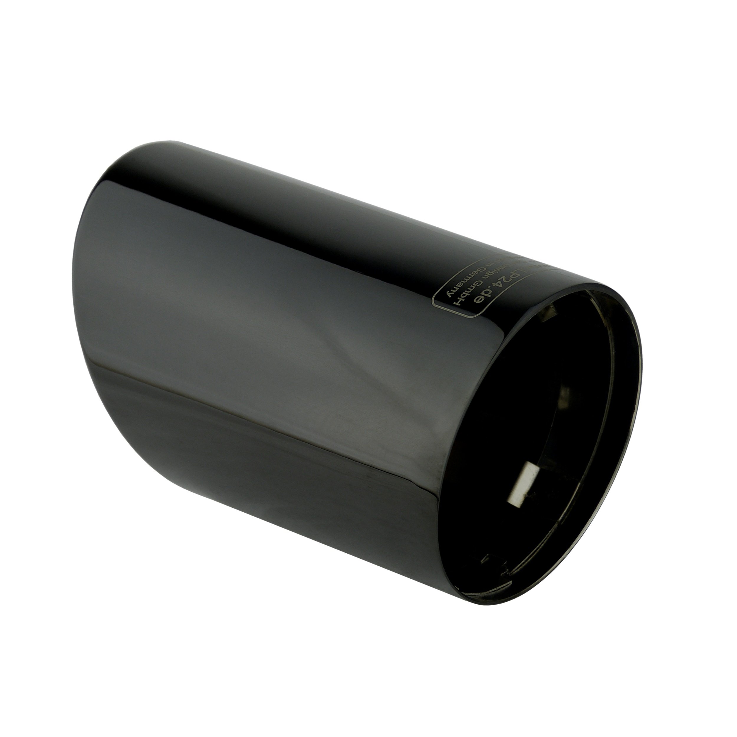Embellecedor de Tubo de Escape Coche 2 piezas Cola de Escape Coche inoxidable espejo pulido negro Plug & Play compatible con Q7 4L y Touareg 7P para 85mm - L&P A299