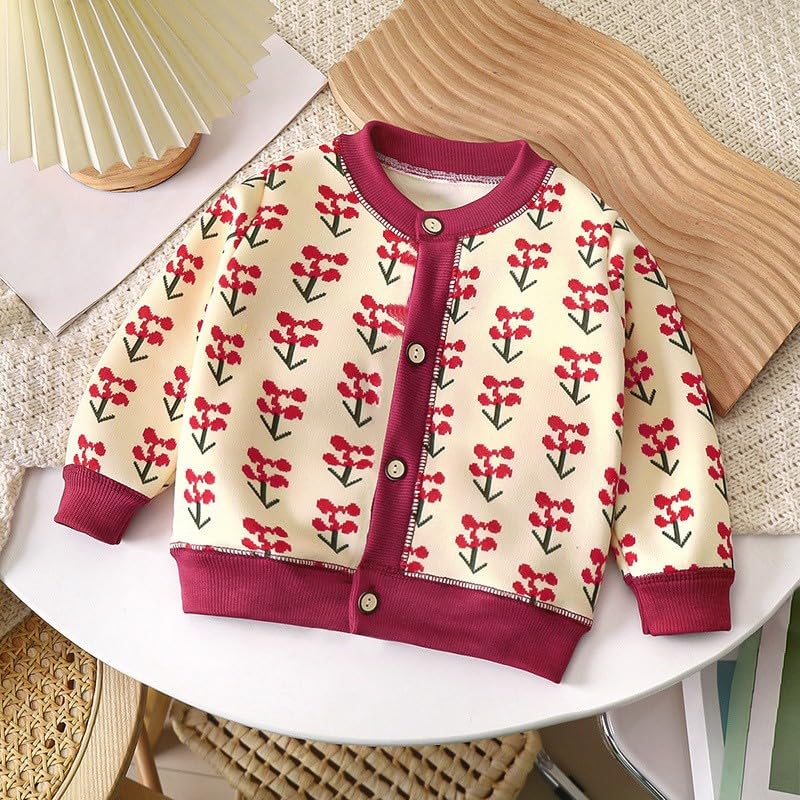Kids Girls Cotton Open Front Cardigan Long Sleeve Toddler Button Sweater Cardigans Uniform Sweater Fall Winter Clothes2