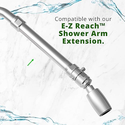 Miniatura 6 de High Sierra - Cabezal de ducha de 1,8 GPM de alta eficiencia y bajo flujo con válvula de goteo. Disponible en cromo, níquel cepillado, bronce