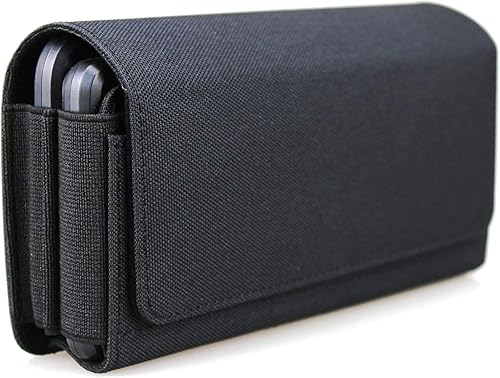 Funda de doble funda para teléfono para 2 teléfonos, funda de clip de cinturón de doble piso para iPhone 14 Plus 14 Pro Max 13 Pro Max 12 Pro Max 11