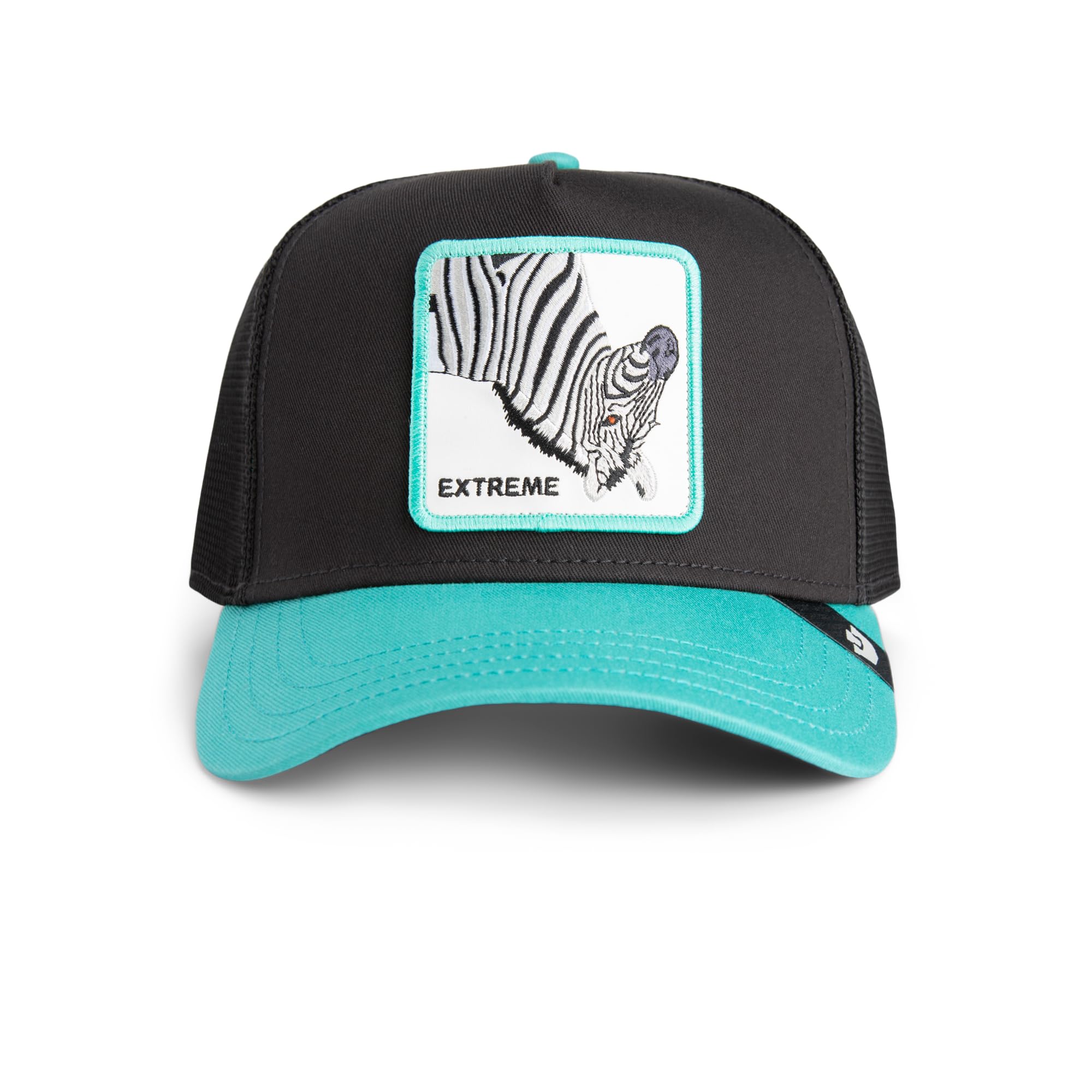 Arbez Trucker Hat with Embroidered Zebra Patch