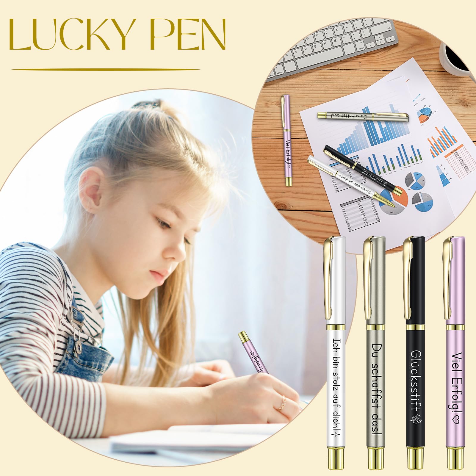 Jadive 12 Set di Regalo Colleghi Penne Motivazionali in Italiano Penna a Sfera con Proverbi Portachiavi Motivazionale in Silicone Sacchetto di Organza Regalo per Dipendenti Adolescente Maestre
